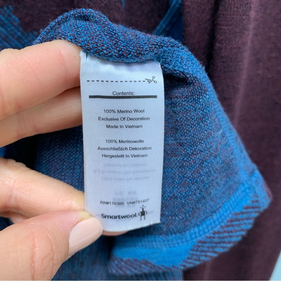 Smartwool Men's Classic Thermal Merino Base Layer Pattern Crew Large - Picture 9 of 9